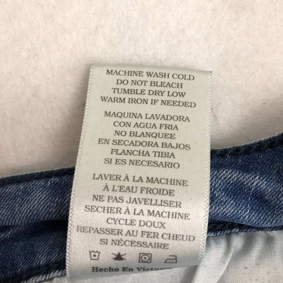 KanCan Women's Size 9/28 Mid Rise Distressed Blue Stretch Denim Skinny Jeans - Picture 13 of 13